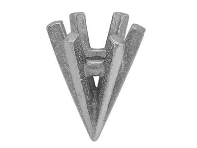 Chaton Illusion 6 griffes pour pierre ronde de 10 mm, Or gris 18k Pd 12,5. Réf. 01448 - Image Standard - 1
