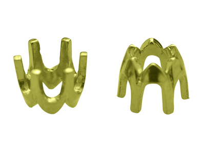 Chaton 6 griffes pour pierre ronde de 2,4 mm, Or jaune 18k. Réf. 00093 - Image Standard - 1