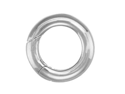 Fermoir invisible 11,80 mm, tube rond, Or gris 18k Rhodié - Image Standard - 1