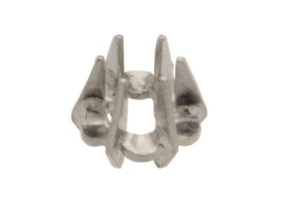 Chaton Miroir 6 griffes pour pierre ronde de 2,7 mm, Or gris 18k Pd 12,5. Réf. 01232 - Image Standard - 1