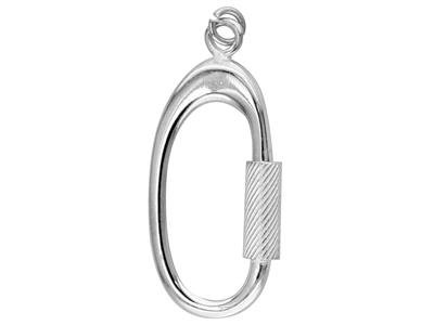 Porte-clés ovale système vis, Argent 925. Réf. 27051 - Image Standard - 1