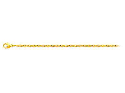 Chaîne maille Forçat diamantée 1,50 mm, 45 cm, Or jaune 18k - Image Standard - 1