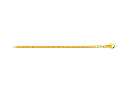 Chaîne maille Gourmette diamantée 1,50 mm, 55 cm, Or jaune 18k