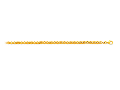Bracelet maille Jaseron 3,30 mm, 18 cm, Or jaune 18k - Image Standard - 1