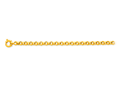Bracelet maille Jaseron 6 mm, 21 cm, Or jaune 18k - Image Standard - 1