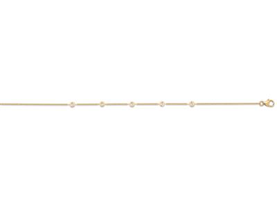 Bracelet Tennis 5 diamants, 0,11ct, 15-17,50 cm, Or jaune 18k - Image Standard - 1