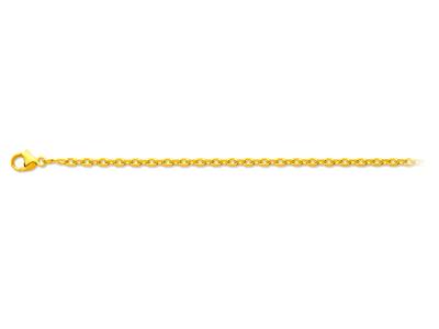Chaîne maille Forçat diamantée 1,20 mm, 42 cm, Or jaune 18k - Image Standard - 1