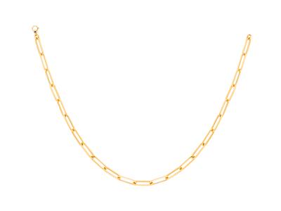 Collier maille rectangle 8 mm, 45 cm, Or jaune 18k - Image Standard - 1