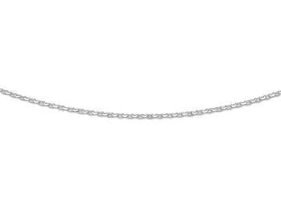 Chaîne maille Forçat diamantée 3,4 mm, 55 cm, Argent 925 rhodié - Image Standard - 1