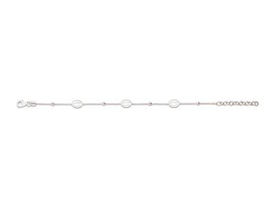 Bracelet 3 Vierges miraculeuses sur chaîne alternée 4 boules, 16-18,5 cm, Argent 925 rhodié - Image Standard - 1