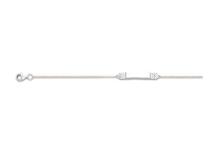 Bracelet ligne Oxydes de Zirconium 28 x 4 mm, 19 cm, Argent 925 rhodié - Image Standard - 1