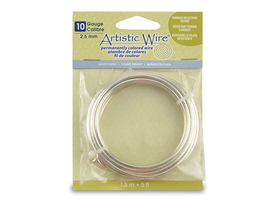 Fil Cuivre argenté 2,50 mm Artistic Wire de Beadalon, bobine de 1,50 mètre - Image Standard - 1