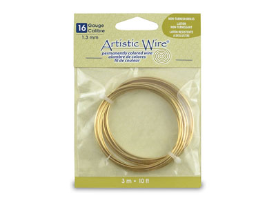 Fil Laiton anti-ternissement 1,30 mm, Artistic Wire de Beadalon, bobine de 3,10 mètres - Image Standard - 1