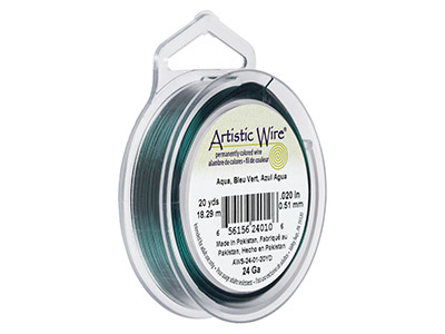 Fil Cuivre bleu vert 0,51 mm, Artistic Wire de Beadalon, bobine de 18,20 mètres - Image Standard - 1