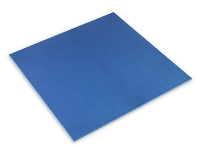 Plaque Aluminium anodisée bleu, 0,70 x 100 x 100 mm - Image Standard - 1