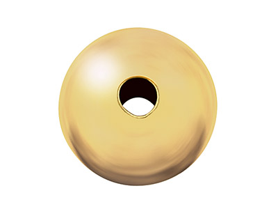 Boule lisse 2 trous, 2,5 mm, Or jaune 9k - Image Standard - 1