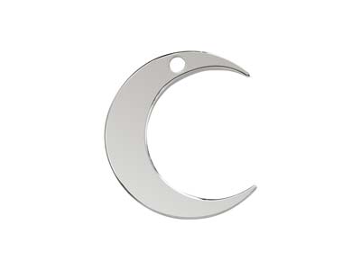 Ebauche pendentif Croissant de lune 20 mm, Argent 925 - Image Standard - 1