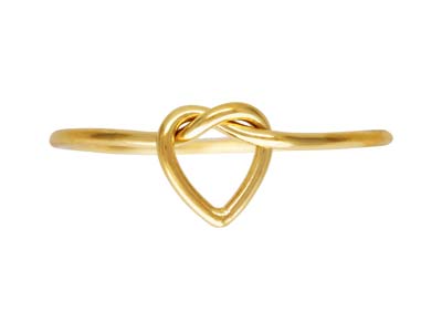 Bague noeud forme Coeur, Gold filled, taille M - Image Standard - 1