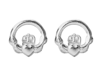 Boucles d'oreilles Claddagh 9,50 mm, Argent 925 - Image Standard - 1